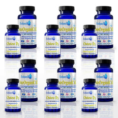 OsteOrganiCAL bone builder packaging highlights algae-based calcium supporting daily mobility.