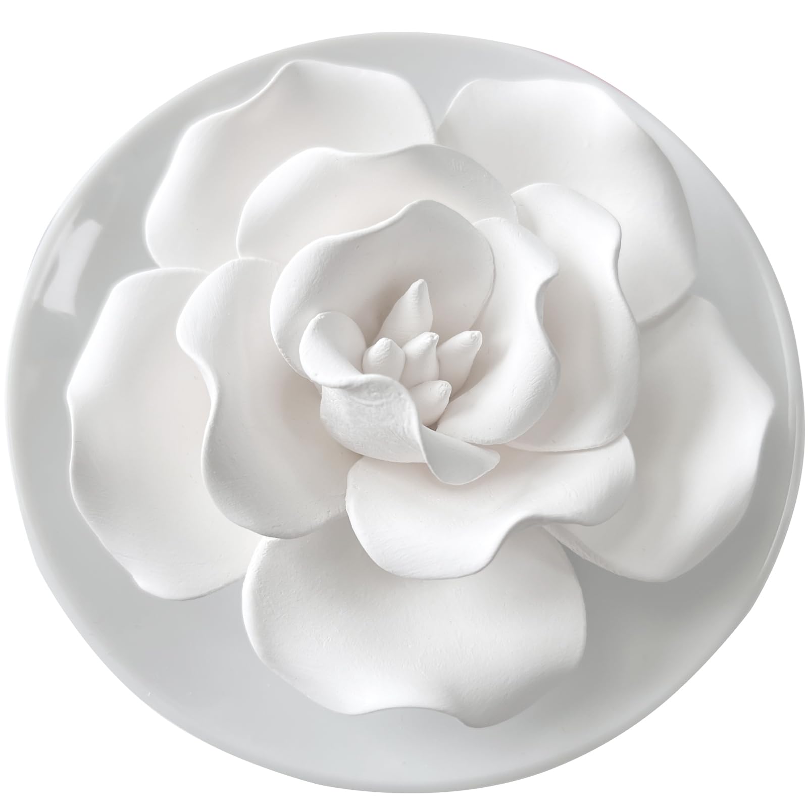 oumeiben impatiens passive diffuser desktop setup with elegant ceramic petals releasing gentle fragrance.