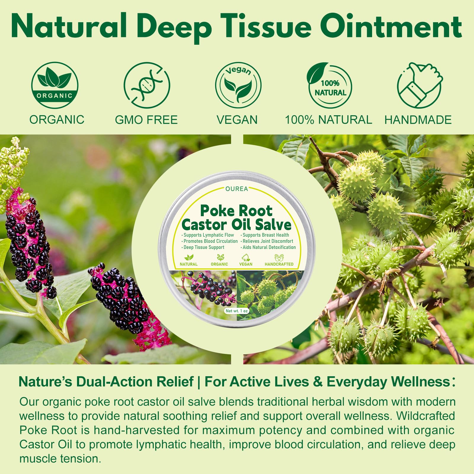 Ourea balm demonstrates deep-tissue relief during a soothing massage