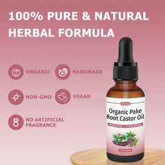 OUREA Poke Root Castor Oil applied in soothing massage on neck or joints