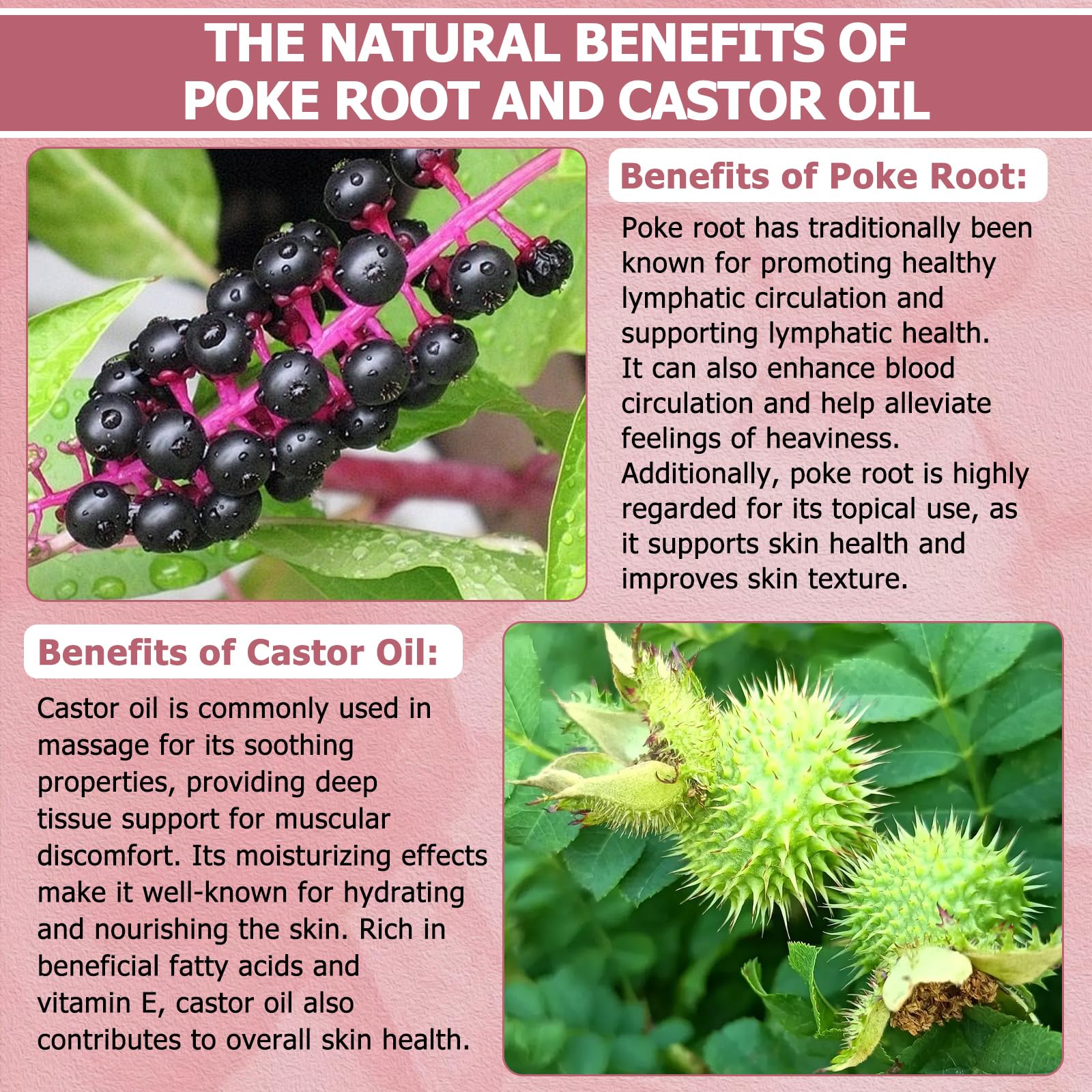 OUREA Poke Root Castor Oil for deep tissue comfort in joints after activity