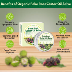 Ourea poke root salve being applied to skin for targeted lymphatic support