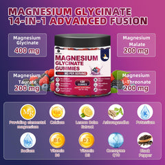 OUTELANDE gummies flavor row highlights raspberry, blackberry, and blueberry taste.