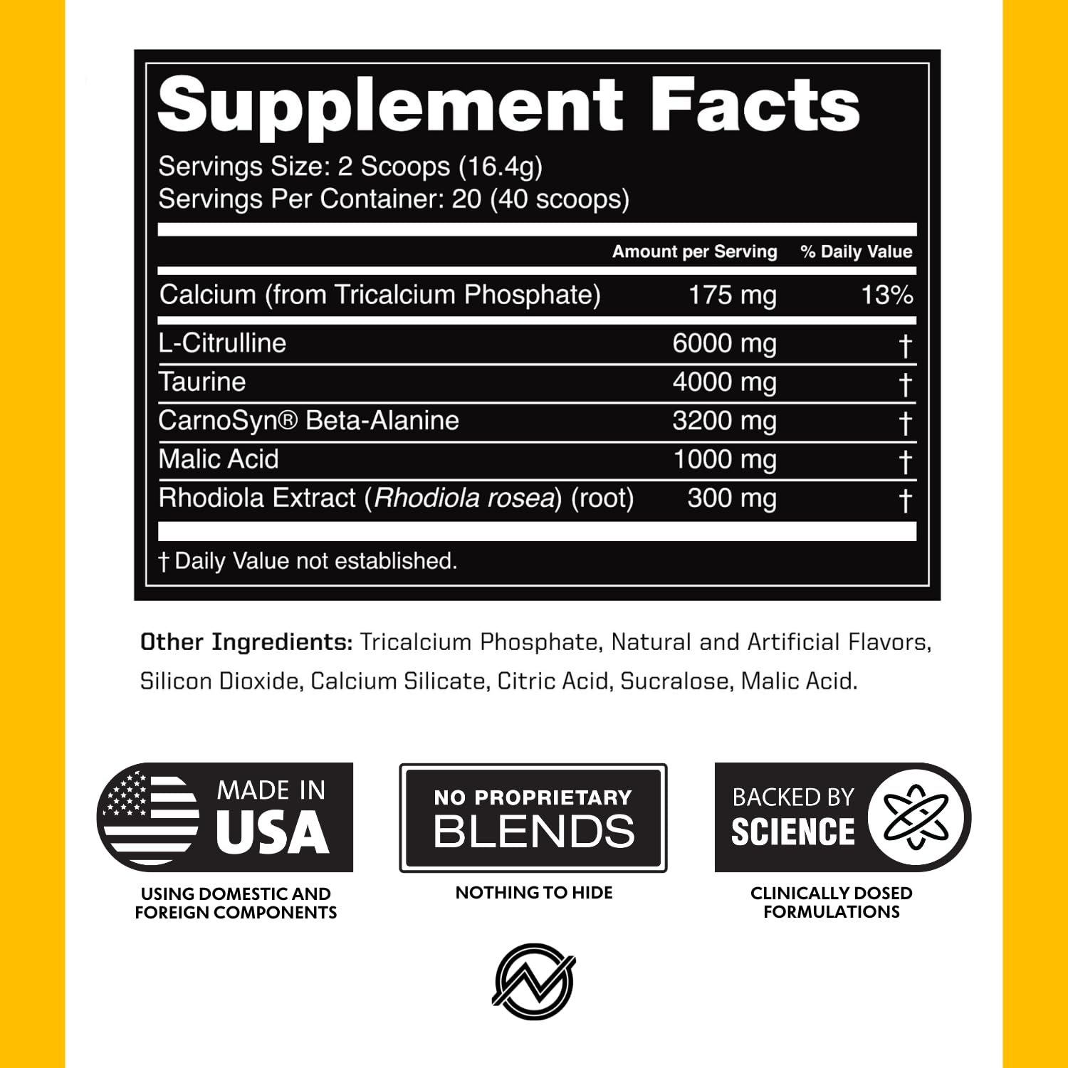 Outwork Non-Stim Pre Workout nootropic blend image emphasizes mental clarity.