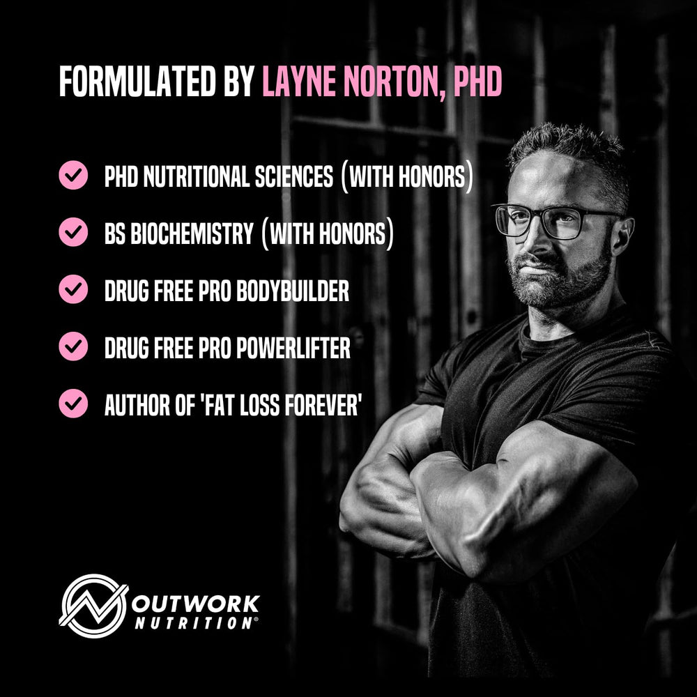 Focus cues and motivation noted beside the Outwork Nutrition preworkout on display.