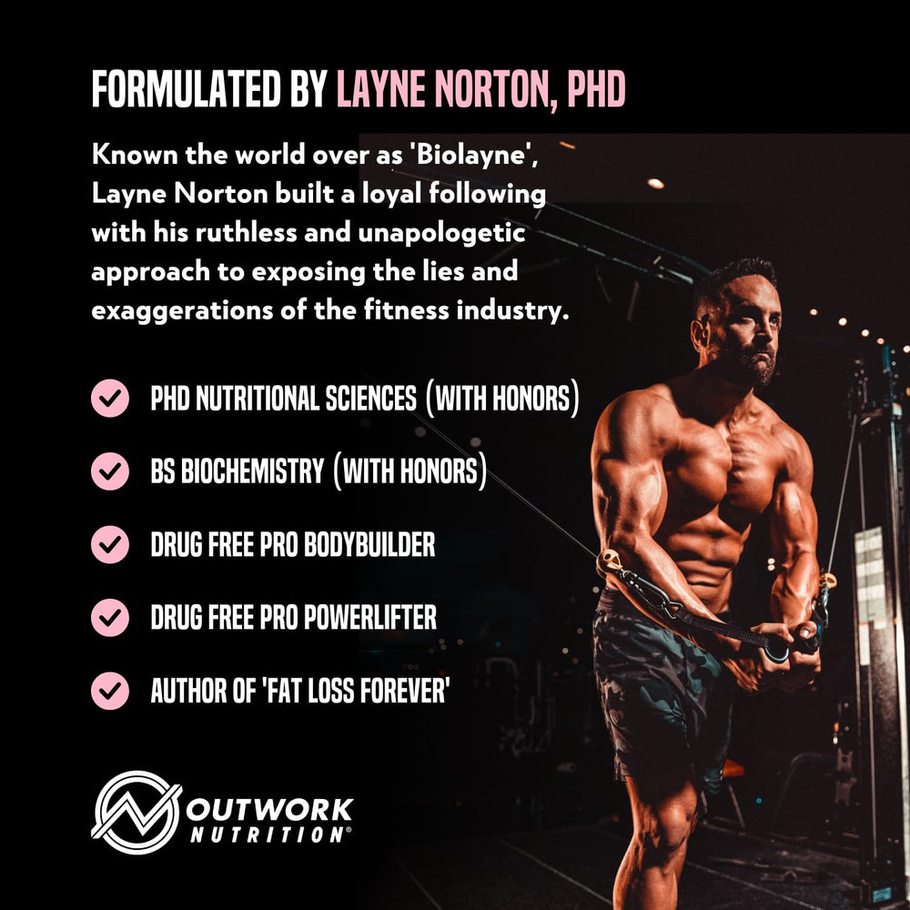 Outwork Nutrition Whey Isolate shake image illustrates easy mixing and quick protein delivery.