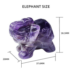 Ouubuuy amethyst elephant desk decor promoting focus and serenity at work.