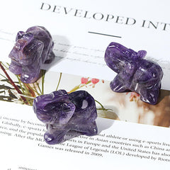 Ouubuuy amethyst elephant office decor for peaceful surroundings.