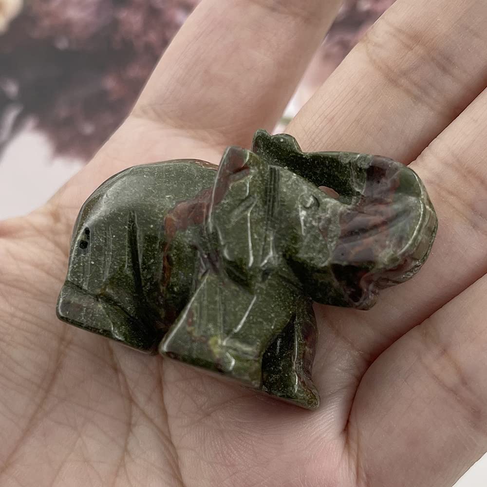 Ouubuuy Dragon Bloodstone close-up statue highlighting authentic stone details