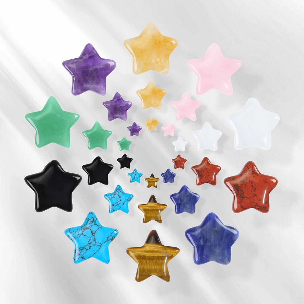 Ouubuuy star stones clear quartz enhances clarity and amplifies intention in grids