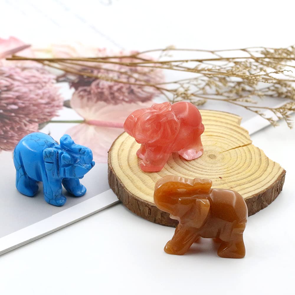 Ouubuuy Small elephant figurine adds charm to living or office spaces
