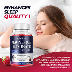 OUYIYUA Magnesium Glycinate Gummies bottle back, per-serving details for daily wellness