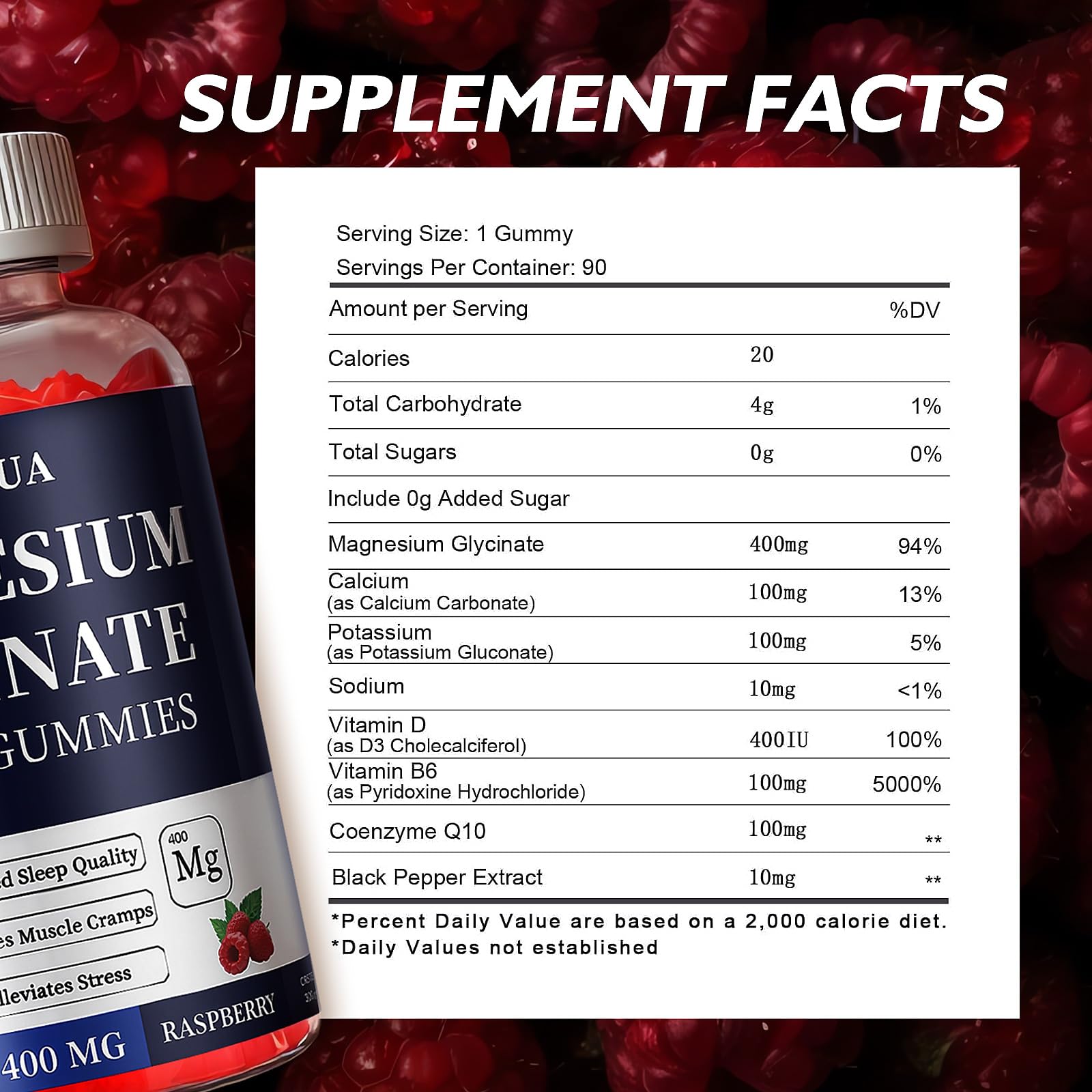 OUYIYUA Magnesium Glycinate Gummies two-pack image highlights convenient daily intake