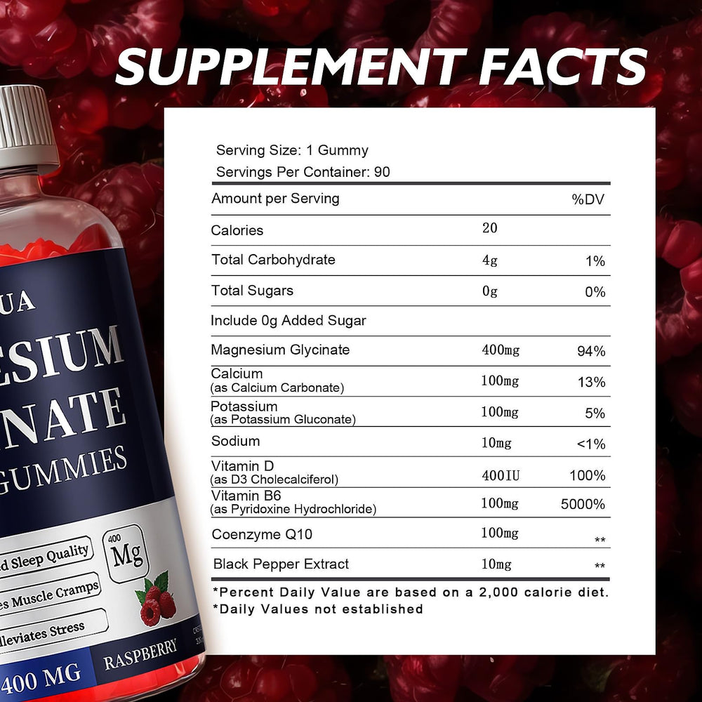 OUYIYUA Magnesium Glycinate Gummies two-pack image highlights convenient daily intake