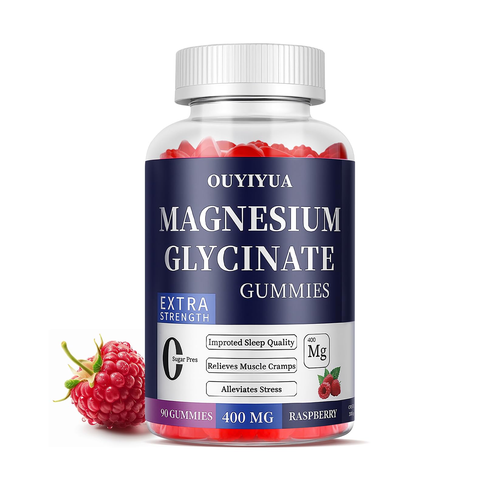 OUYIYUA Magnesium Glycinate Gummies bottle for daily relaxation support