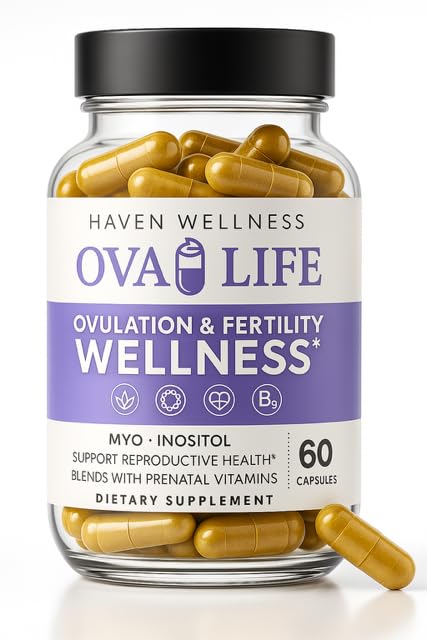 Ovalife fertility supplements bottle with 60 capsules for daily ovarian support