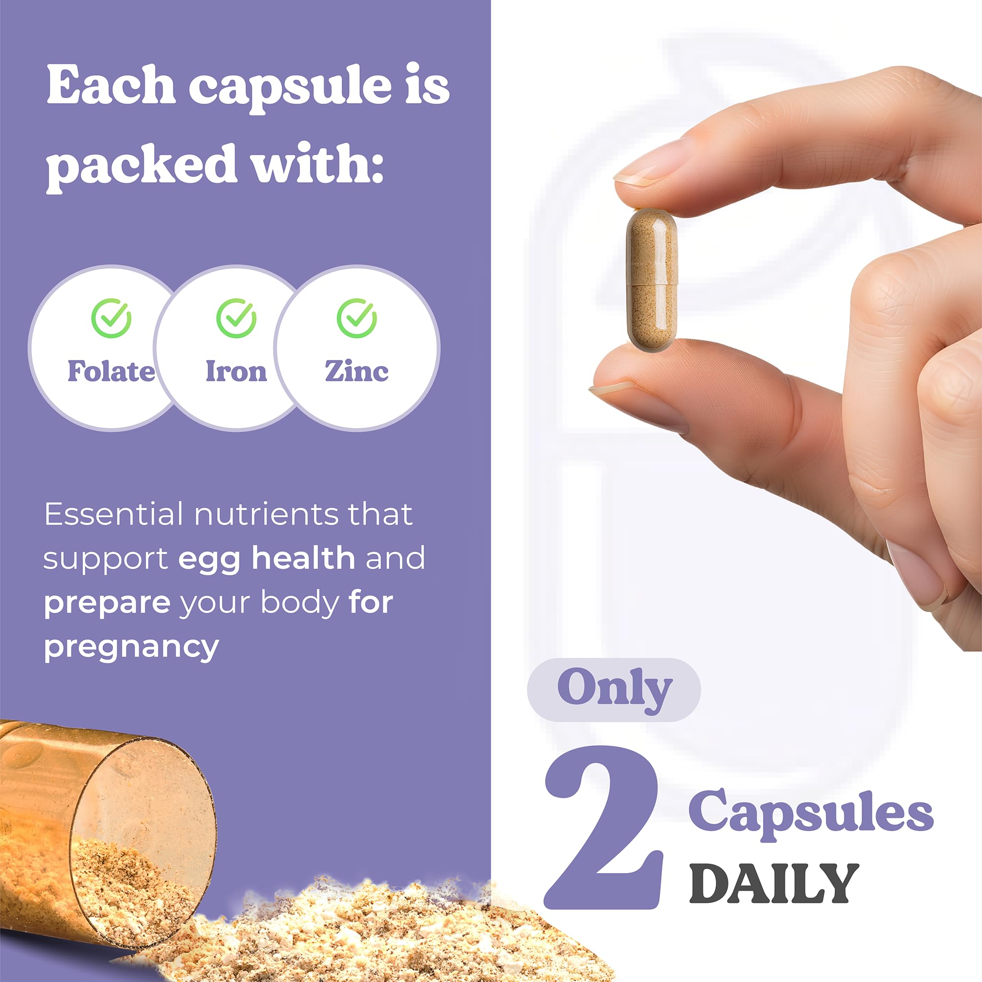Ovalife capsules close-up illustrating easy daily intake