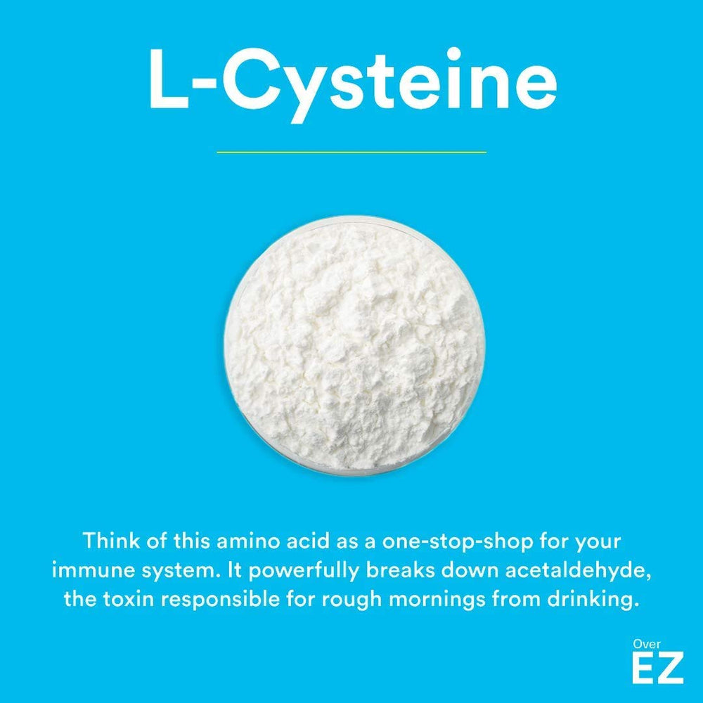 OVER EZ night-out morning-boost image shows smoother wake-up potential