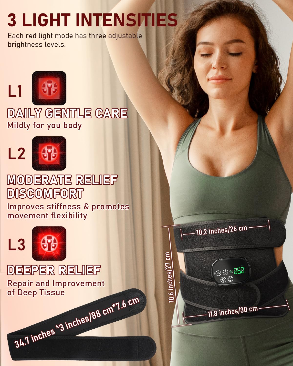 OVIMAZ cordless belt with 5000mAh battery for portability