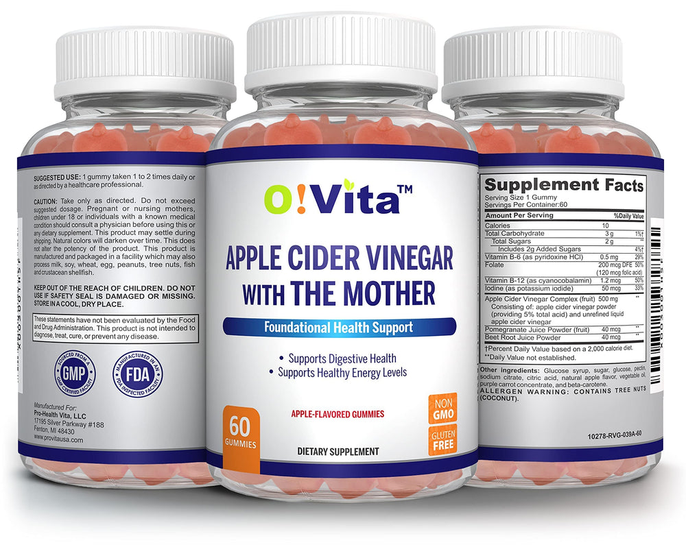 O!VITA Vitamin B12 Energy gummies nutrition pouch, pointing to daily vitality.