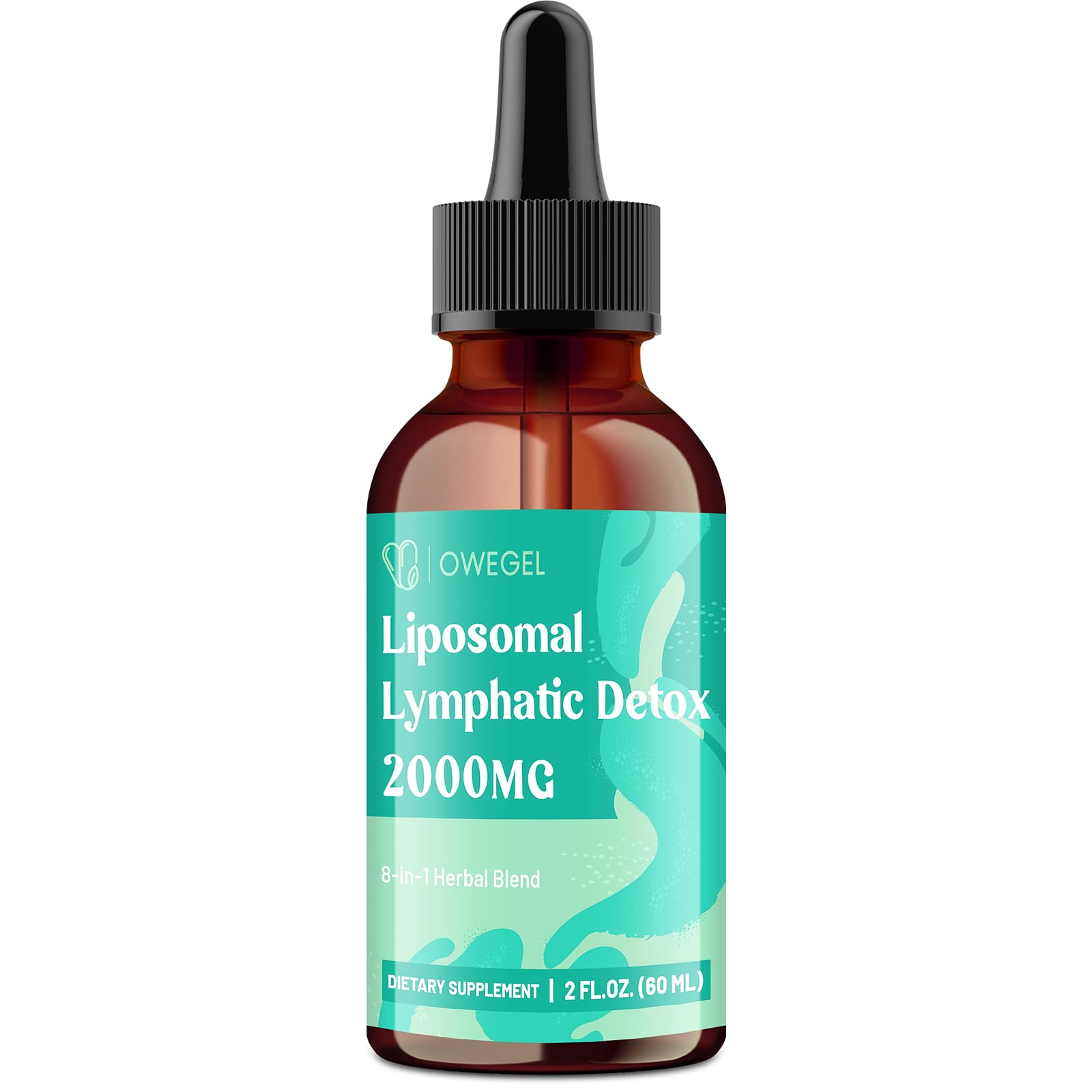 owe gel liposomal drops close-up of herbal ingredients