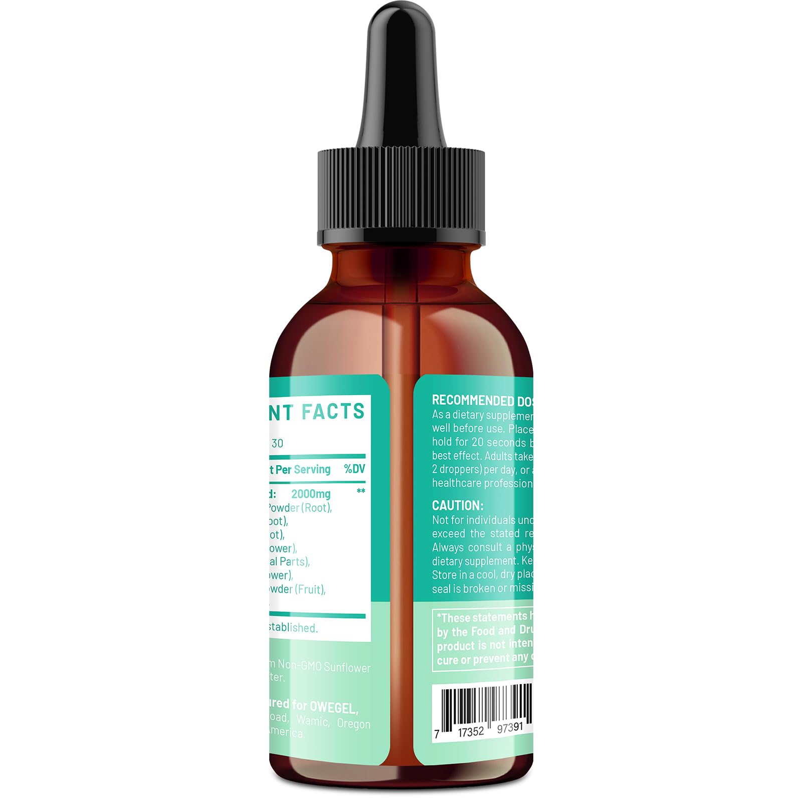owe gel vegan alcohol-free packaging on shelf