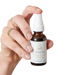OWL VENICE Calming Mint Digestive Spray bottle for on-the-go digestion support.