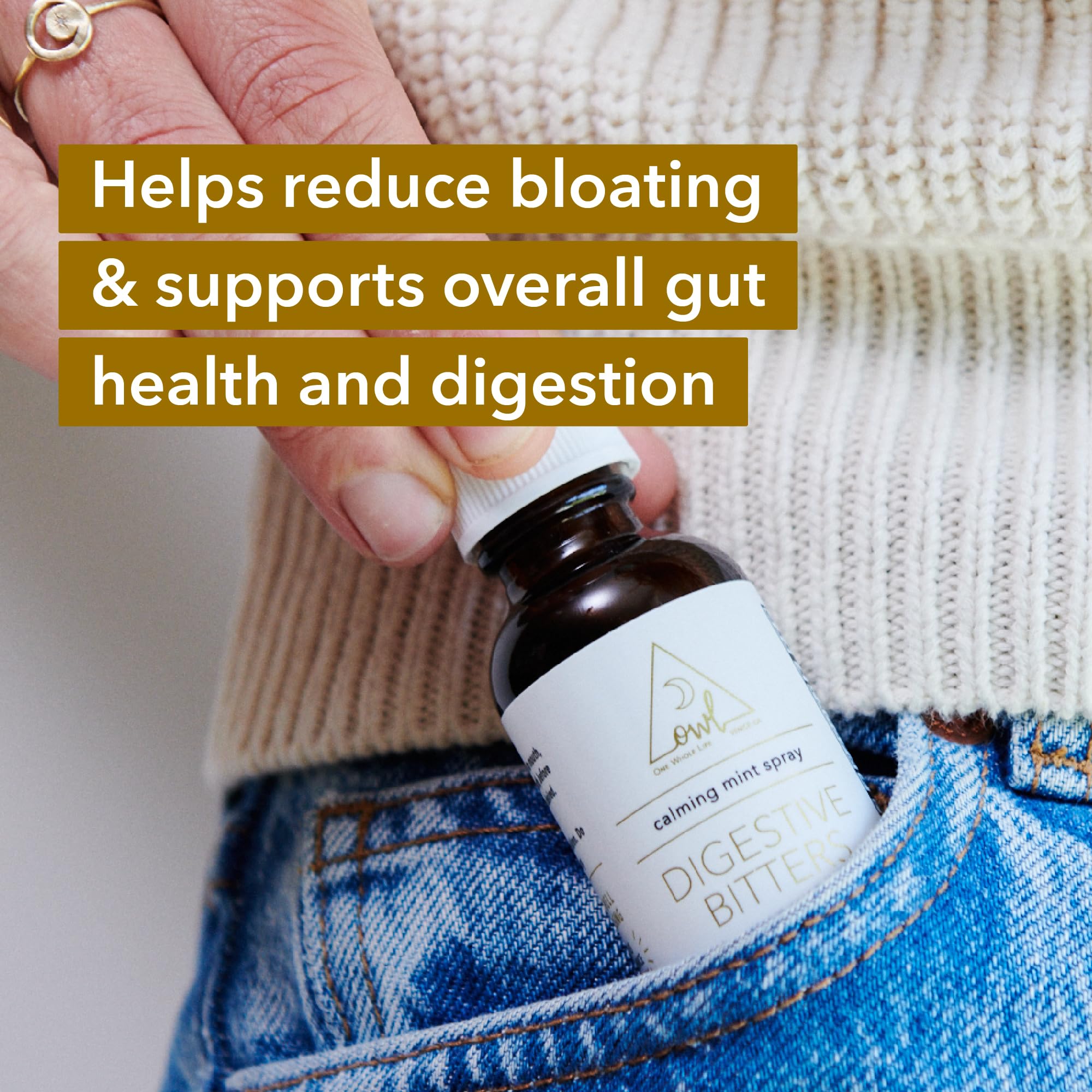 OWL VENICE Ginger root and Fennel seeds blend close-up for gentle digestion.