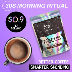 OwlRyze Focus Classic creamy texture delivers a luxurious mouthfeel with balanced coffee notes.