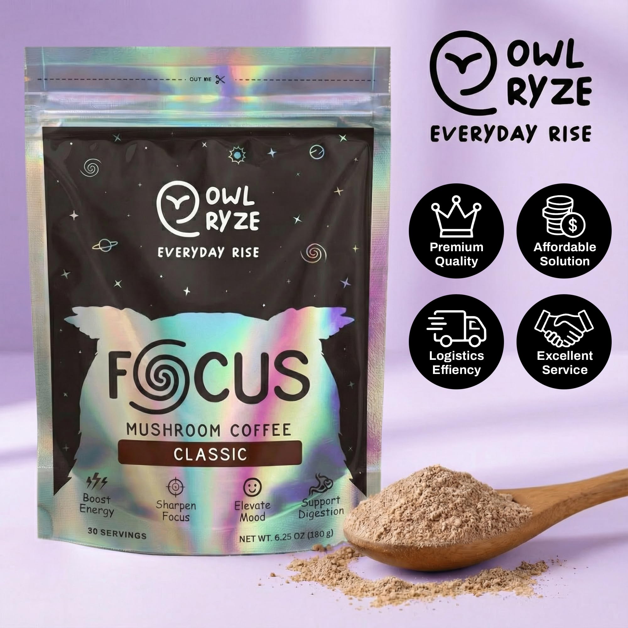 OwlRyze Focus Classic Turkey Tail presence supports daily wellness routines.