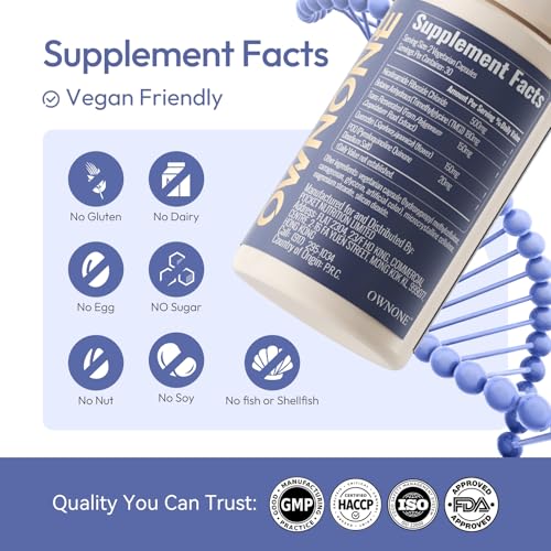 OWNONE NAD+ label and packaging emphasizing GMP HACCP quality standards.