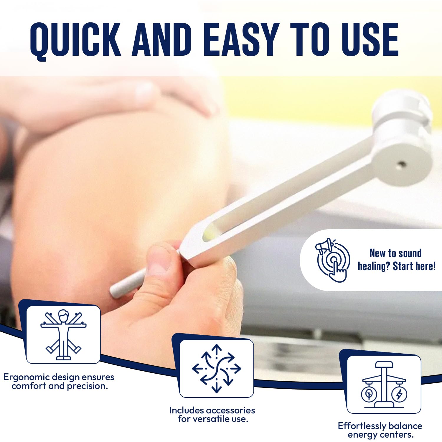 Owzars tuning fork set displayed for education and medical training