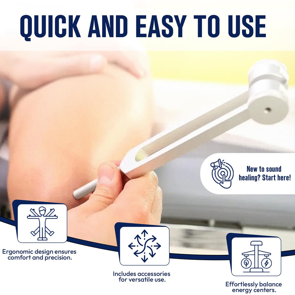 Owzars tuning fork set displayed for education and medical training