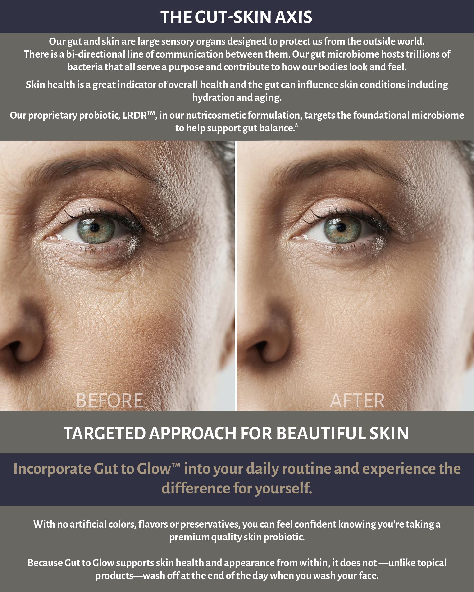 Oxiceutics hyaluronic acid visual suggests hydration and skin firmness.