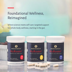 oxiceutics MyReuteri capsules closeup for easy daily probiotic intake