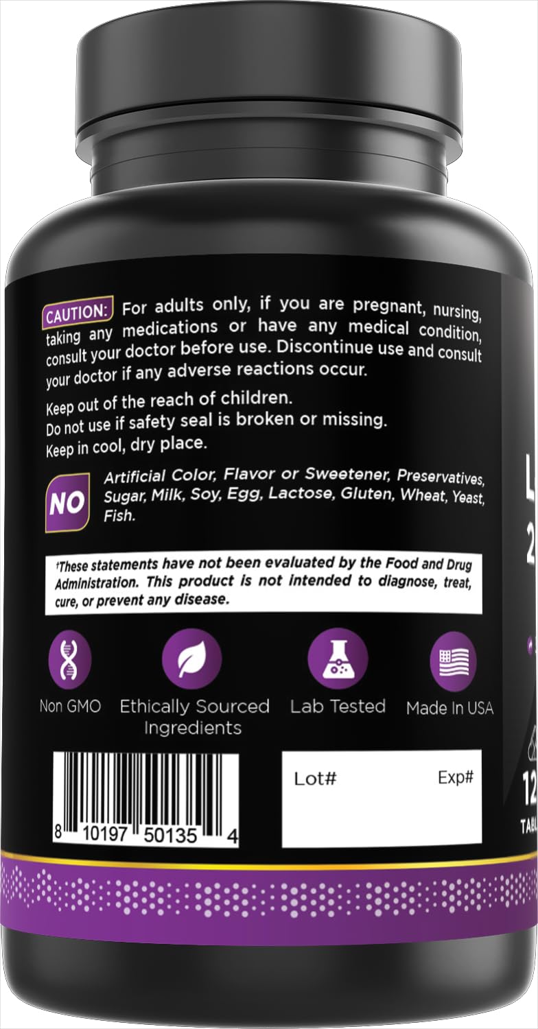Oxify L-Theanine packaging box on countertop showcases sleek, informative labeling.