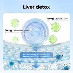 OxyEnergy antioxidant infographic illustrating detox and protection for the liver.