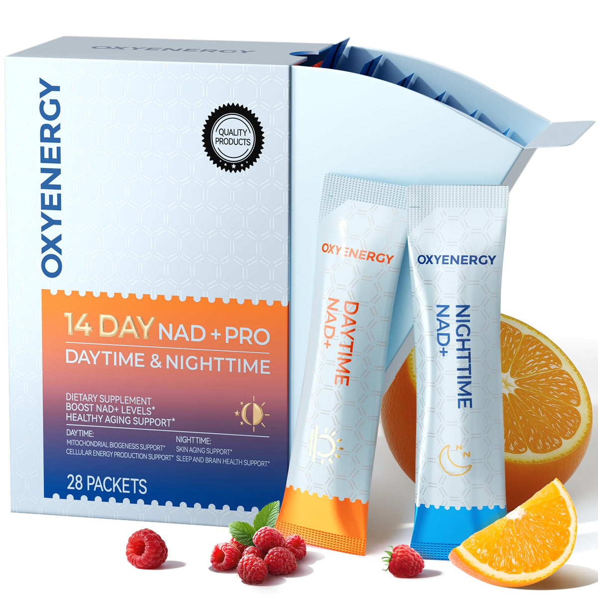OxyEnergy daytime stick poured for a refreshing morning energy boost.