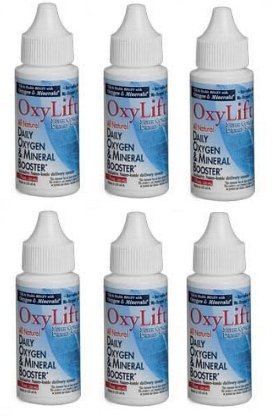 OxyLift Sixpack by Oxygen America, front-view bottle-pack showing the natural oxygen boost for daily wellness.