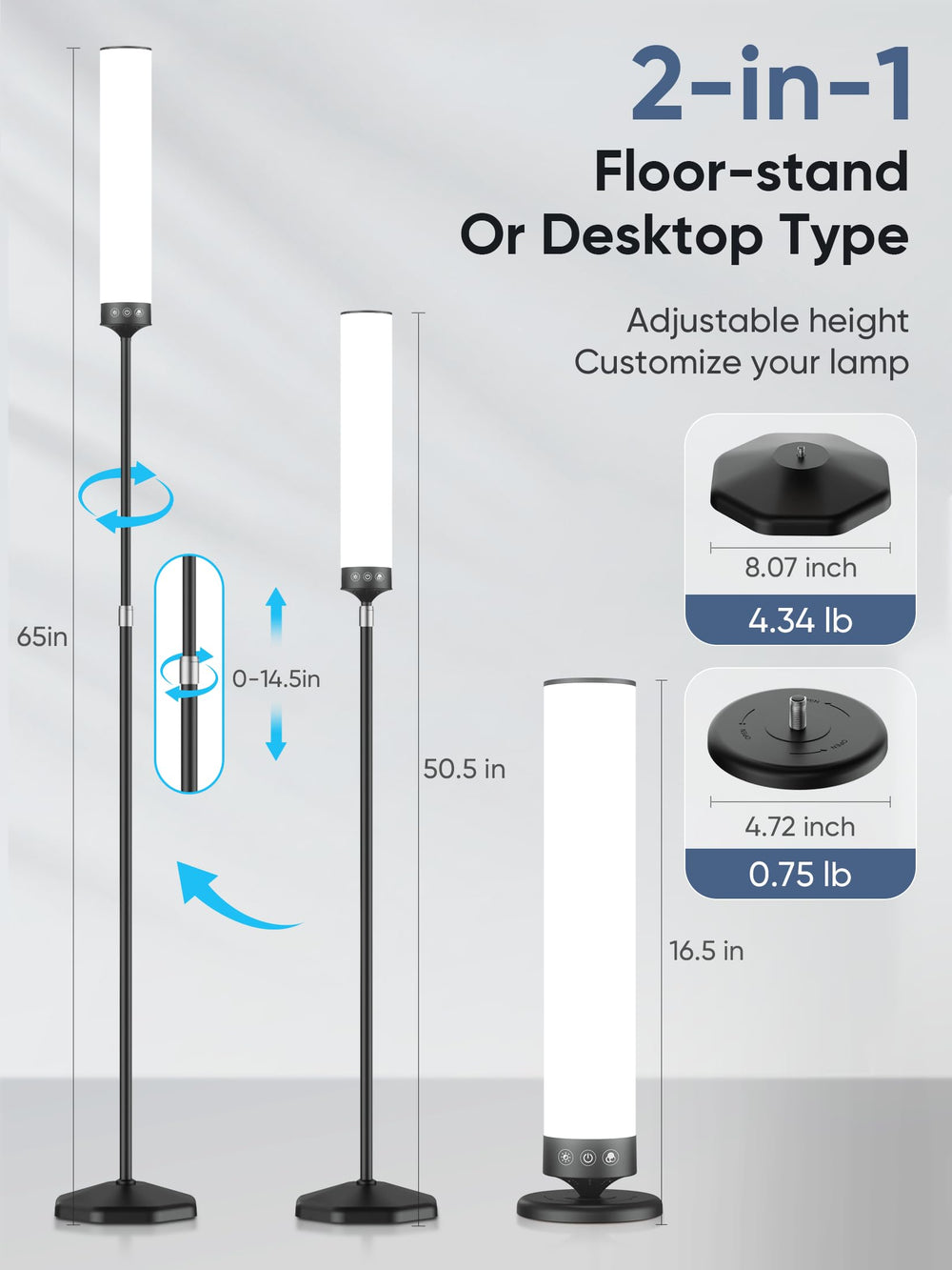 OYADISIIOP light therapy lamp full-spectrum daylight for enhanced focus