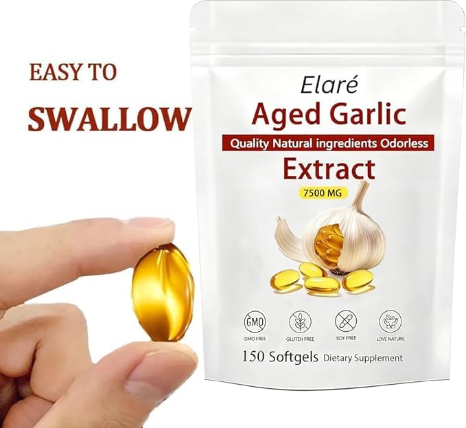 OYB aged garlic extract softgels close-up for convenient daily use