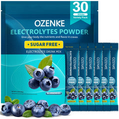 OZENKE electrolytes blue berry stick-pack for fast hydration on the go