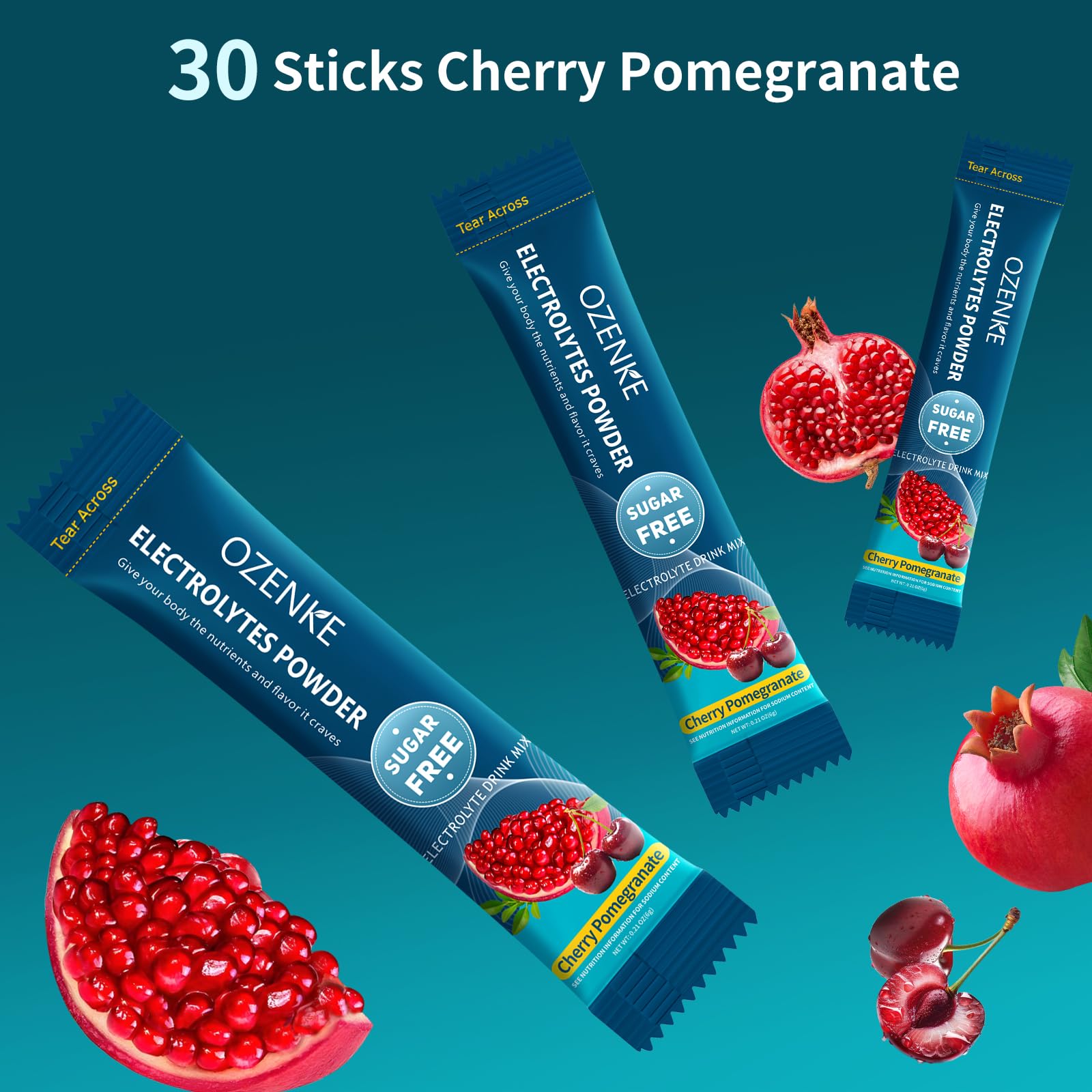 OZENKE travel packaging highlights convenient on-the-go hydration.