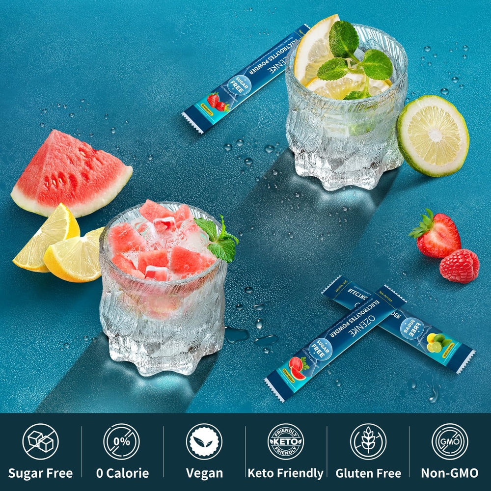 OZENKE electrolytes stick strawberry for travel hydration and easy refreshment.