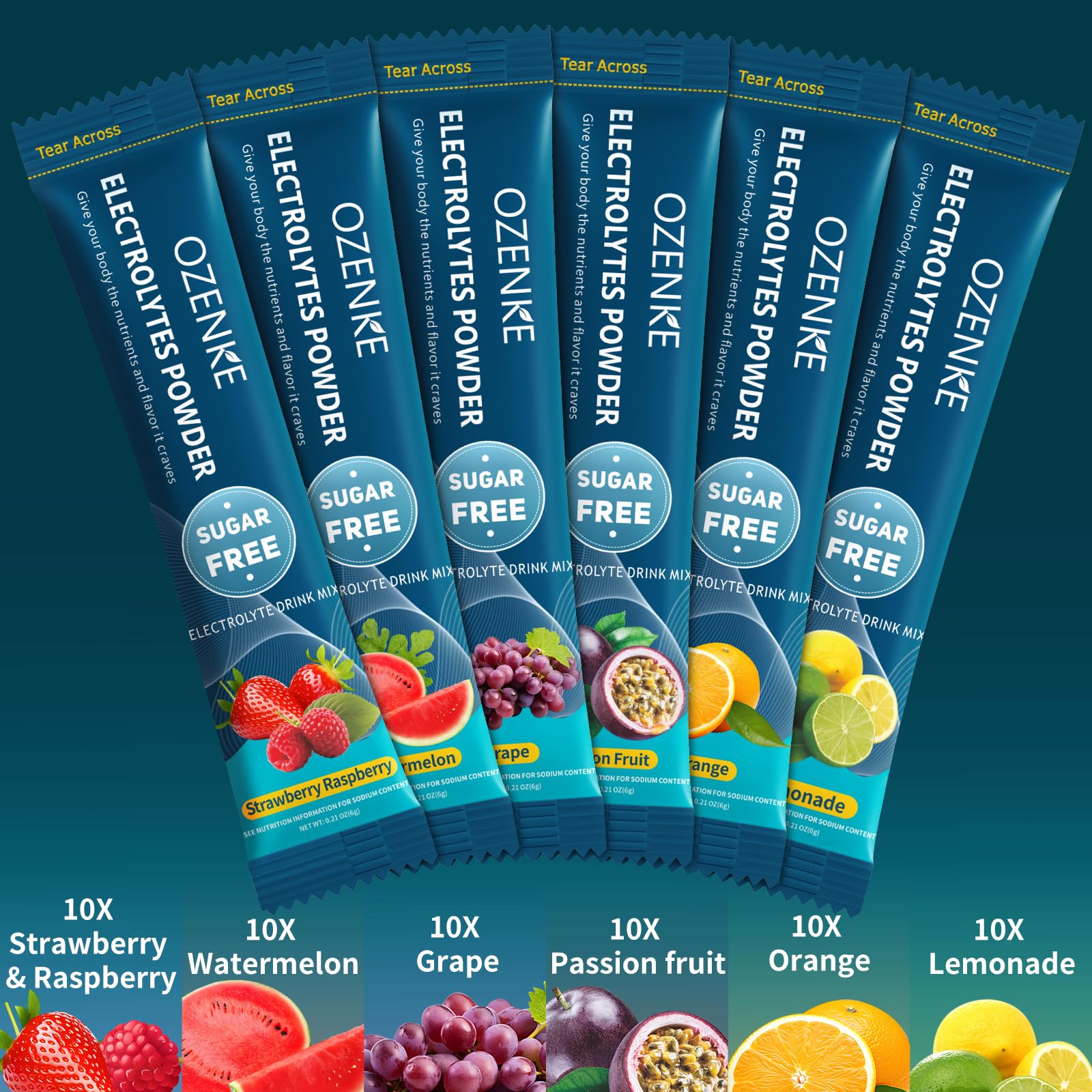 OZENKE orange electrolyte stick boosts hydration on travel days.