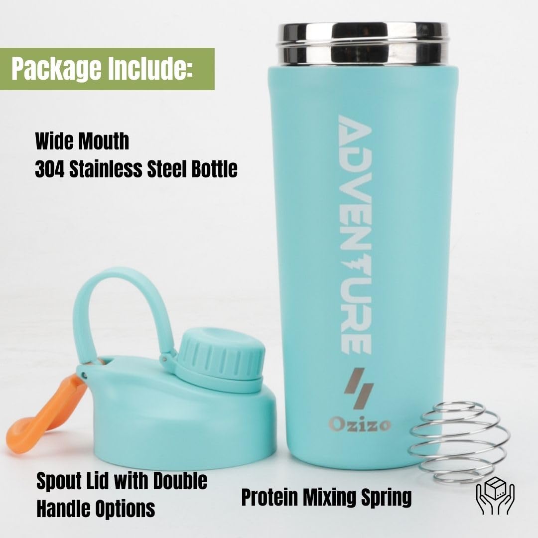 Ozizo shaker bottle in gym setting for workouts and hydration