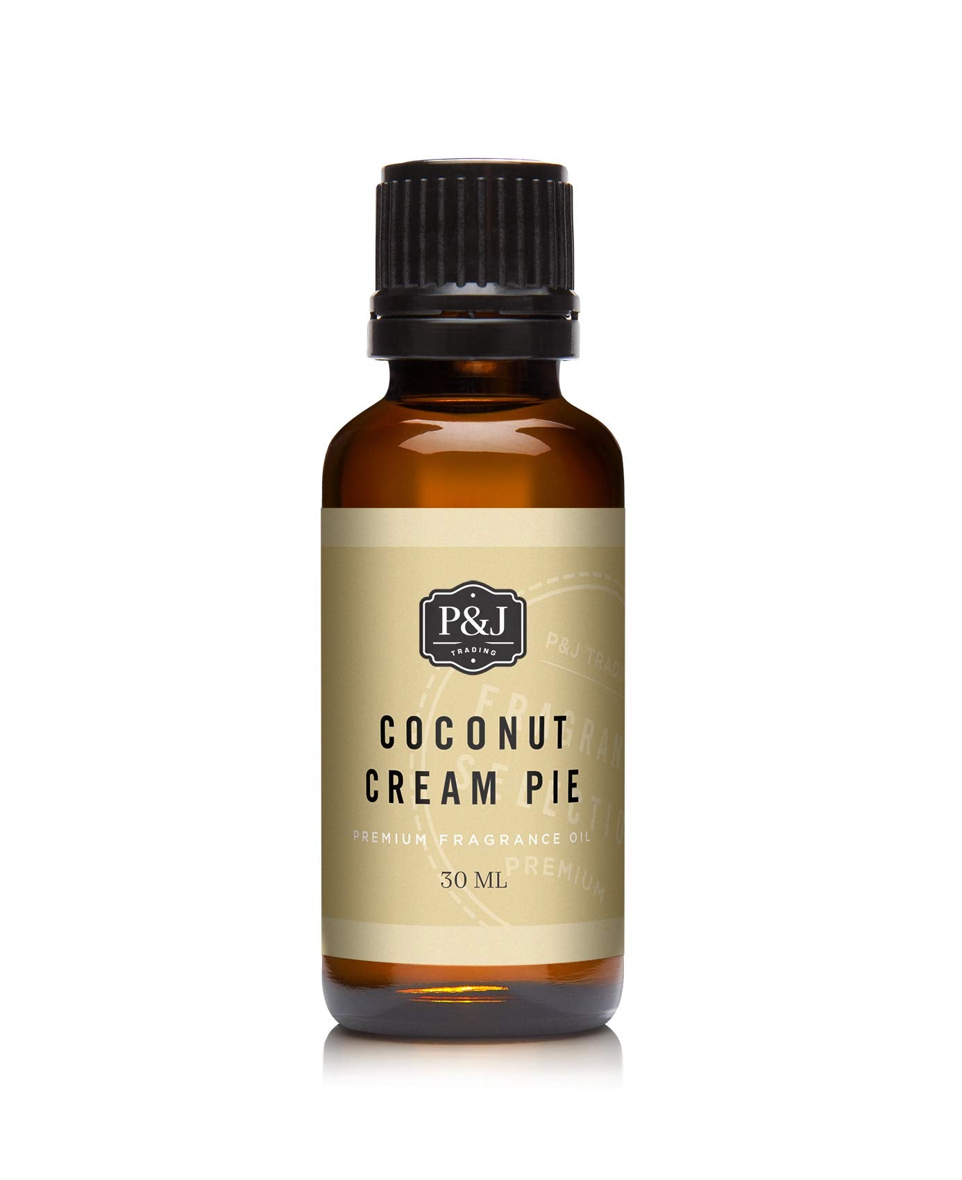 P&J Trading Coconut Cream Pie fragrance oil bottle with euro dropper for precise scent layering.