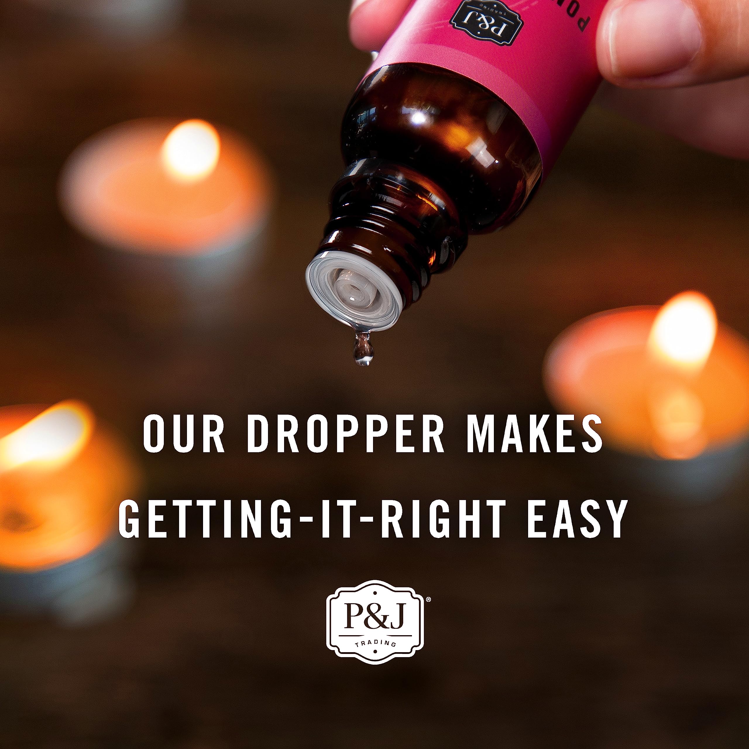 P&J Trading Leather fragrance bottle with dropper cap for sophisticated scent in soaps