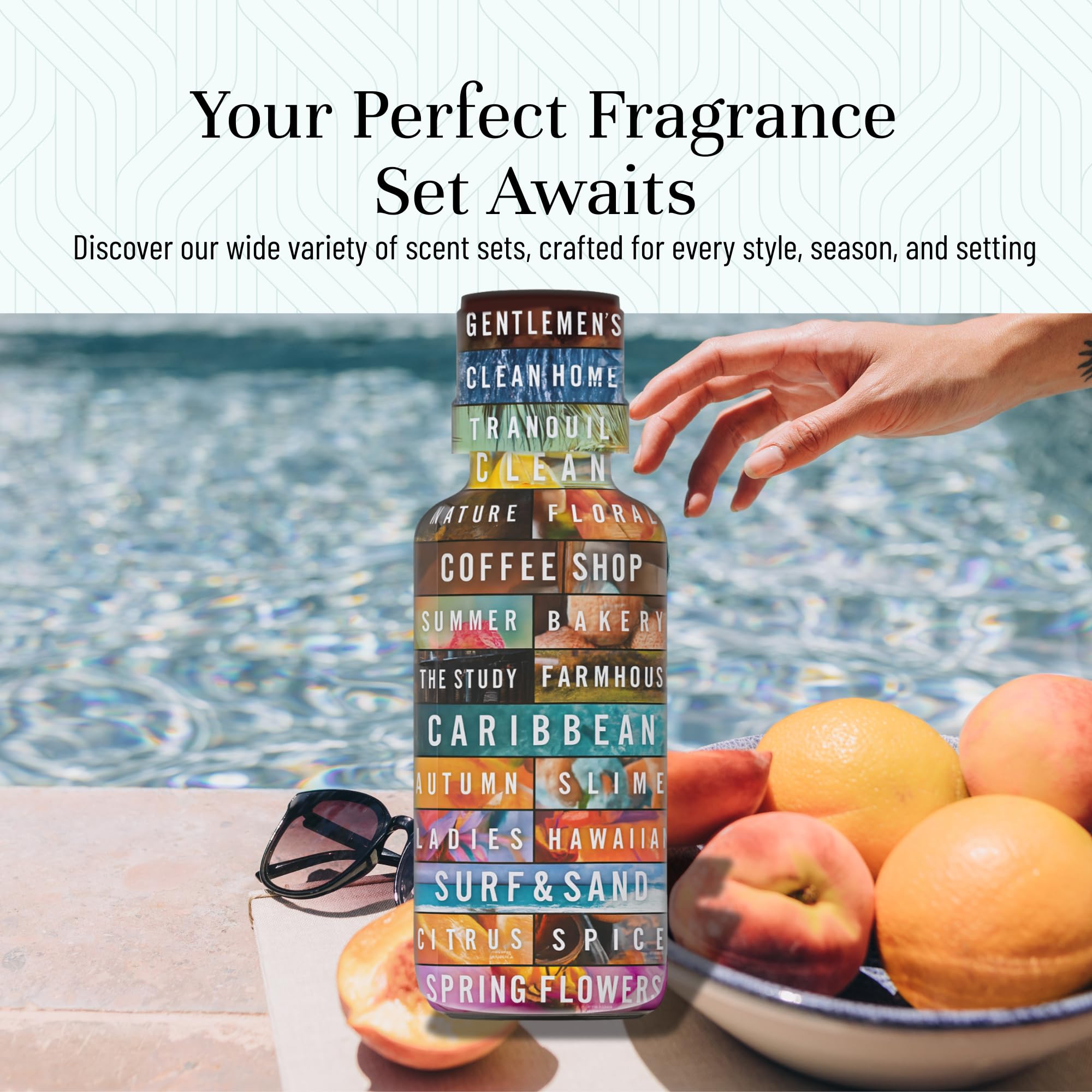 P&J Trading Summer Set gift box of six fragrance oils for DIY projects.
