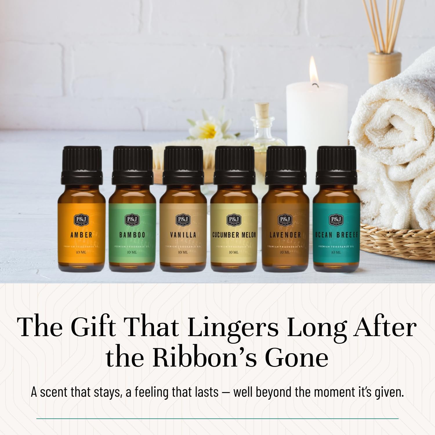 P&J Trading Tranquil Set bamboo scent for clean, uplifting home fragrance